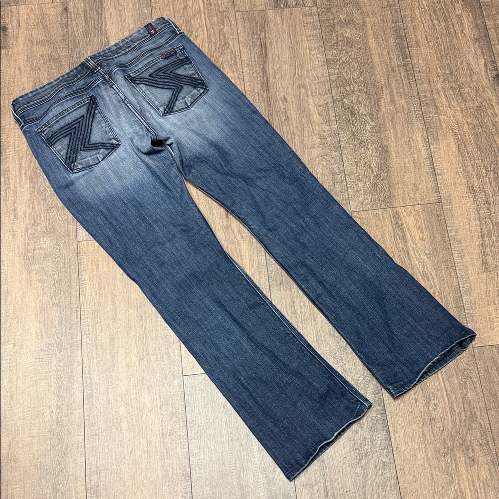 7 For All Mankind Flynt Lowrise Bootcut Jeans with 7 Back Stitching